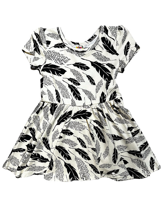 Floating Feathers Cap Dress