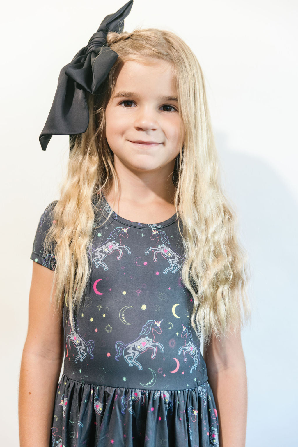 Skeleton Sparkle Unicorn Cap Dress 🦄💀