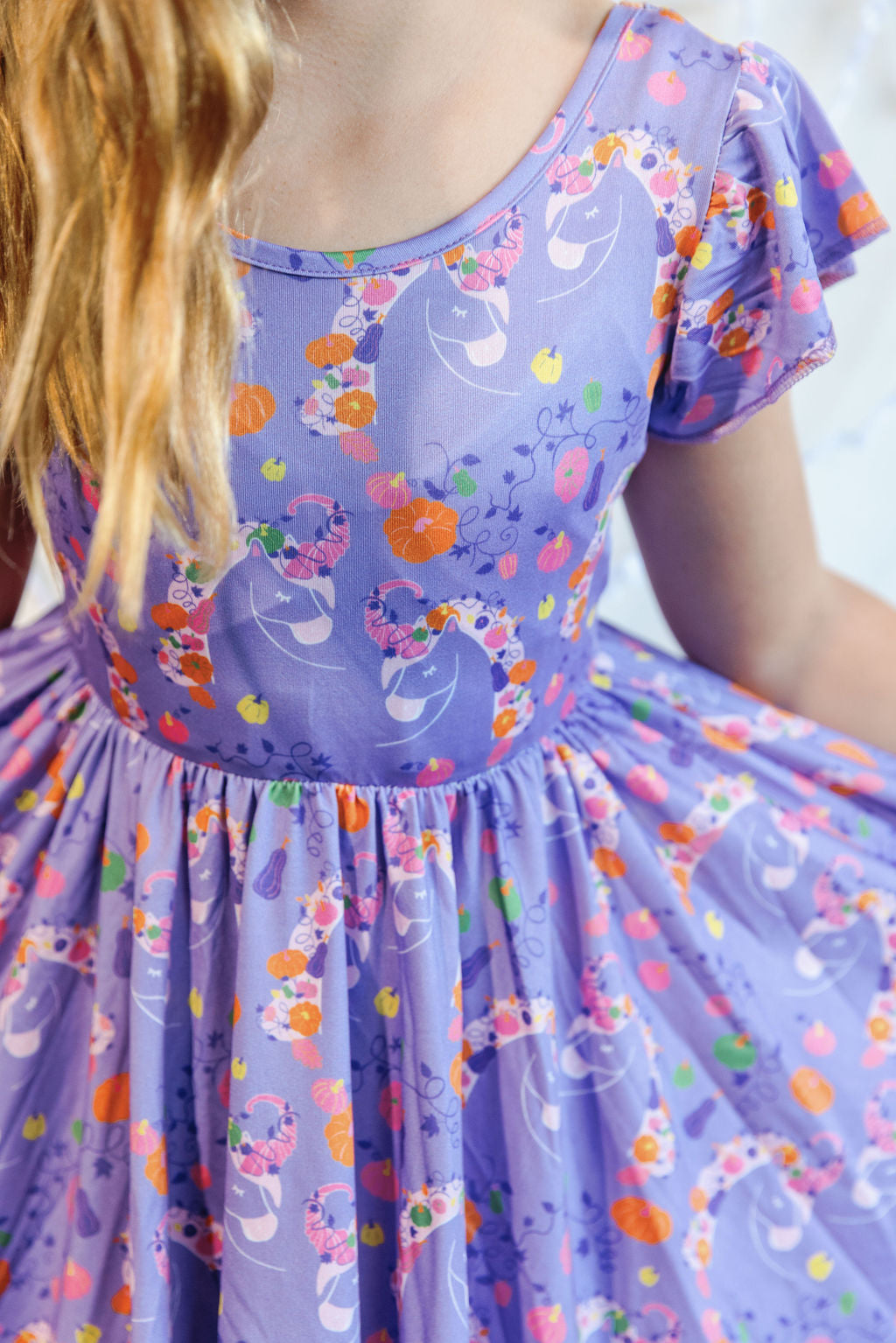 Enchanted Cornucopia Unicorn Empire Dress 🎃🦄
