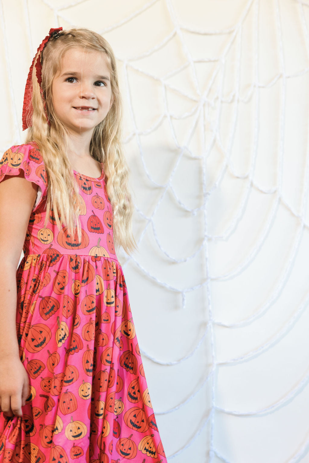 Pink Pumpkin Party Empire Dress 🎃