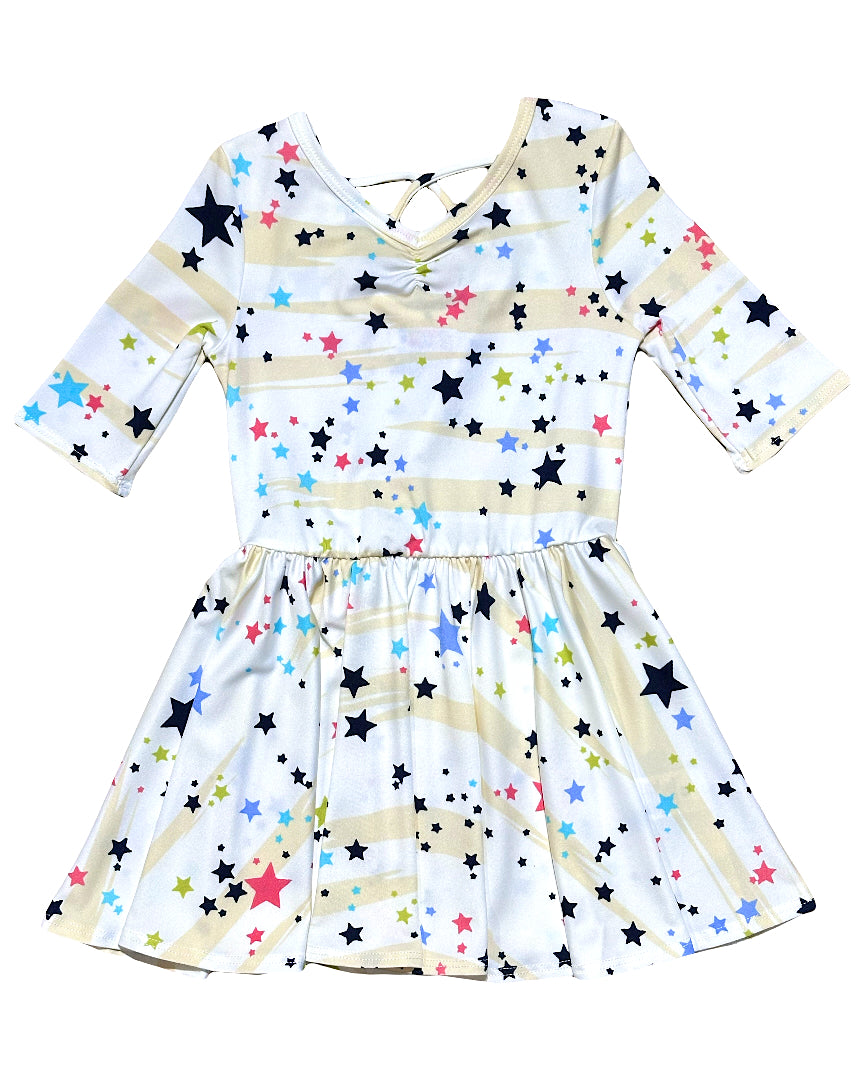 “DotDotSmile Twinkle Trails star print twirl dress”