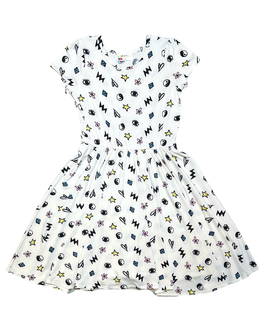 Mystic Marks Cap Dress