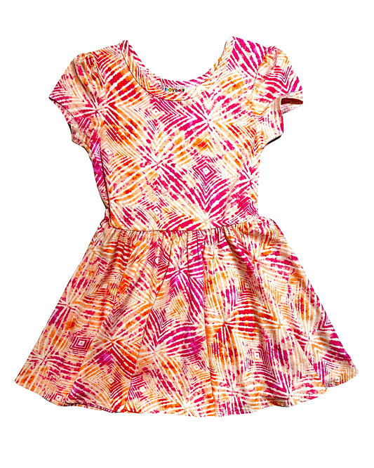 Sun-Kissed Swirl Cap Dress