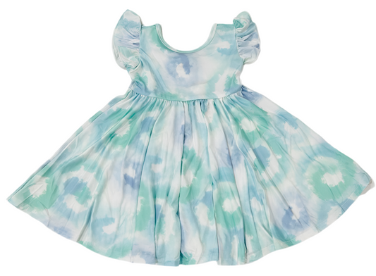 Ocean Swirl Tie Dye Empire Dress