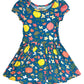 Berry Lemon Bloom Cap Dress