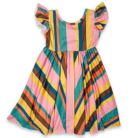 Sunset Stripes Empire Dress