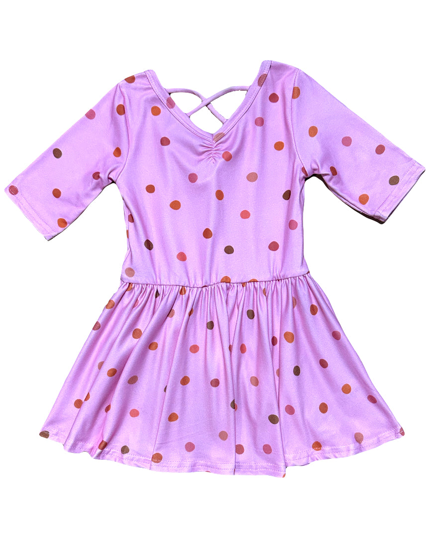 Berry Dot Delight Ballerina Dress
