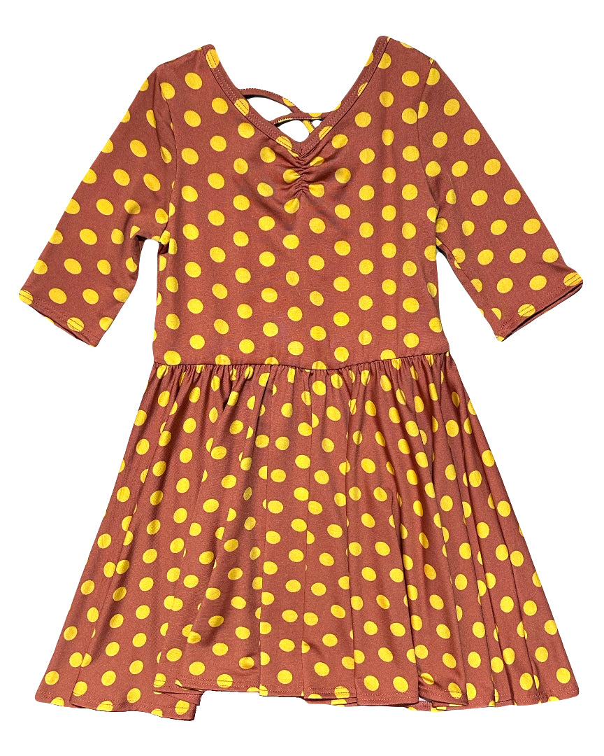 Fall Vibes Kids Twirly Dress