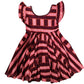 Maroon Stripes Empire Dress