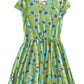 Green Sunshine and Smiles Cap Dress