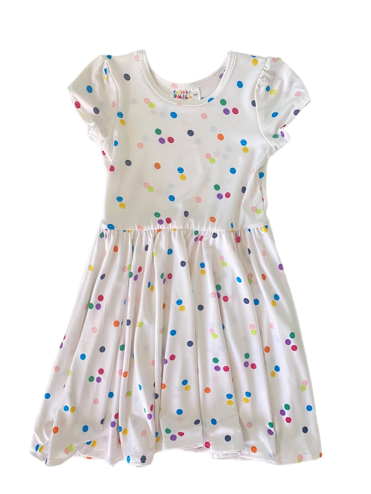 Colorful Dots Cap Dress