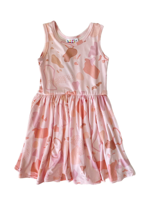 Pink Pastel Artistry Tank Dress