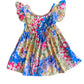 Tie Dye Floral Empire Dress