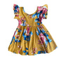 Mustard Bouquet Empire Dress 💐