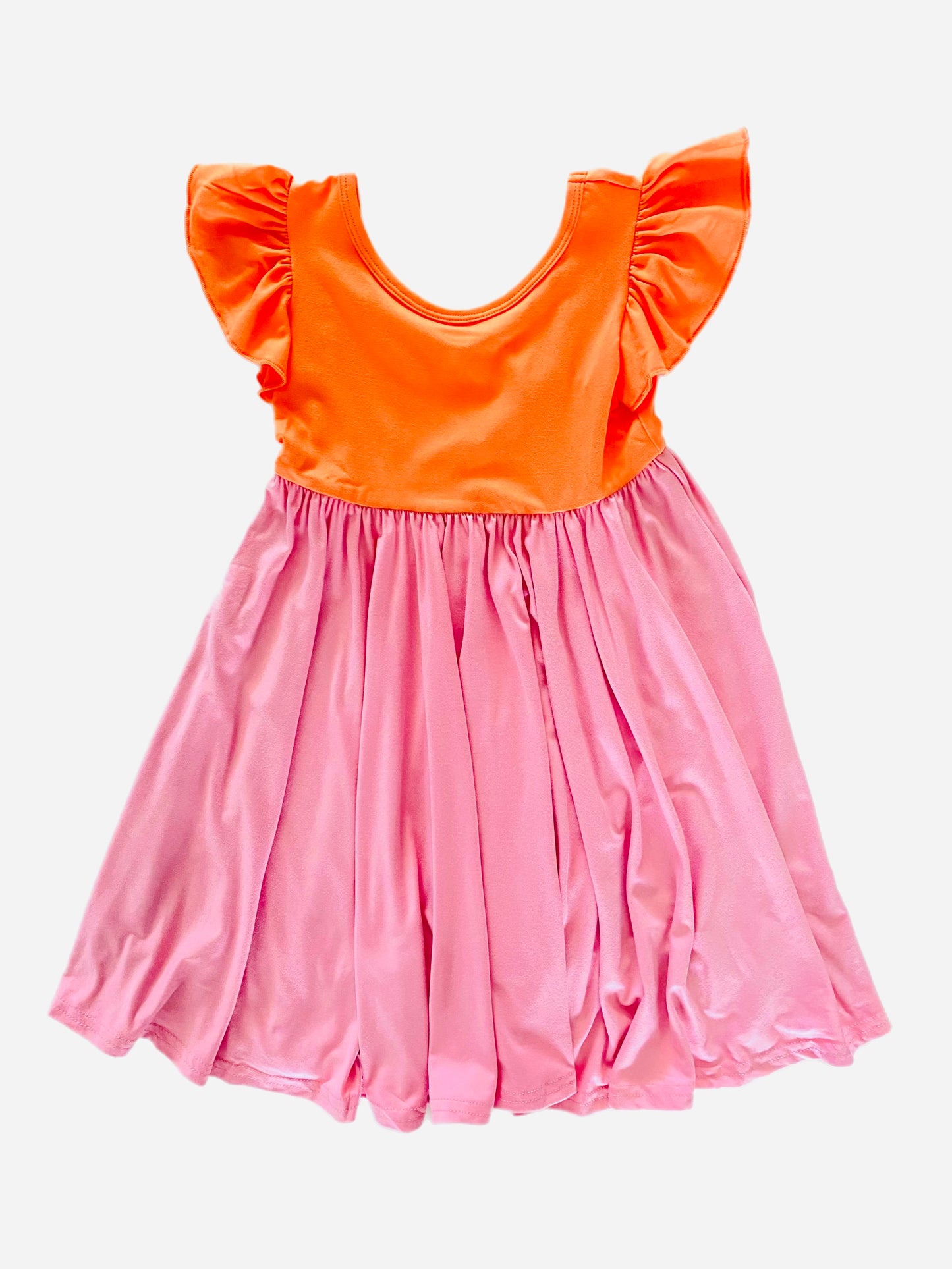 Pink & 🍊 Empire Dress