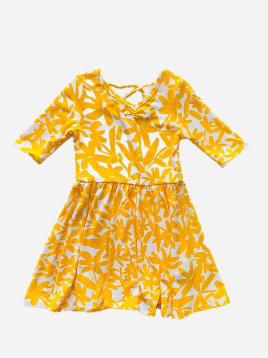 Yellow Leaves Ballerina Dress