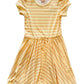Yellow Paint Striped Cap Dress