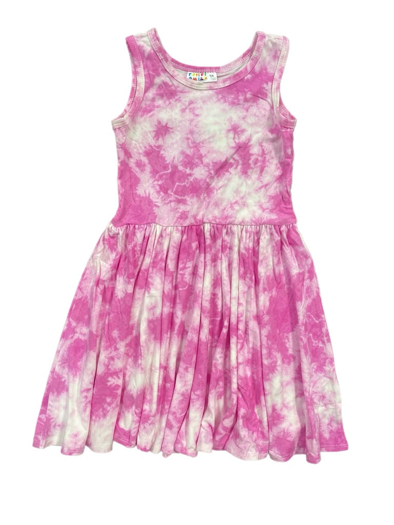 Pink Tie Dye EMPIRE DRESS