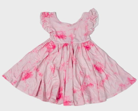 Pink Tie Dye Empire Dress