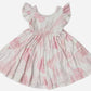 Pink Leaves Empire Dress