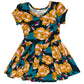 Golden Rose Cap Dress