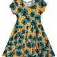 Golden Palm Paradise Cap Dress