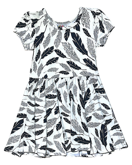 Floating Feathers Cap Dress