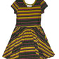 Olive Sunset Striped Cap Dress