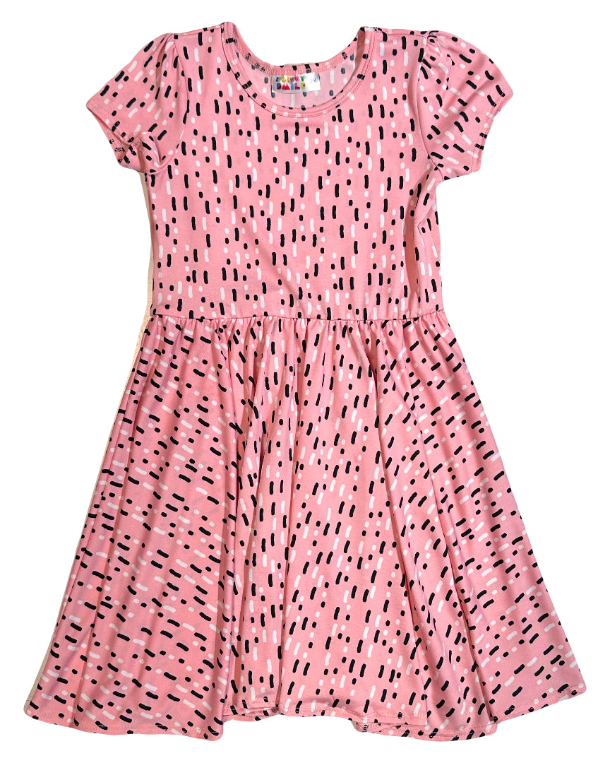 Blush Confetti Cap Dress