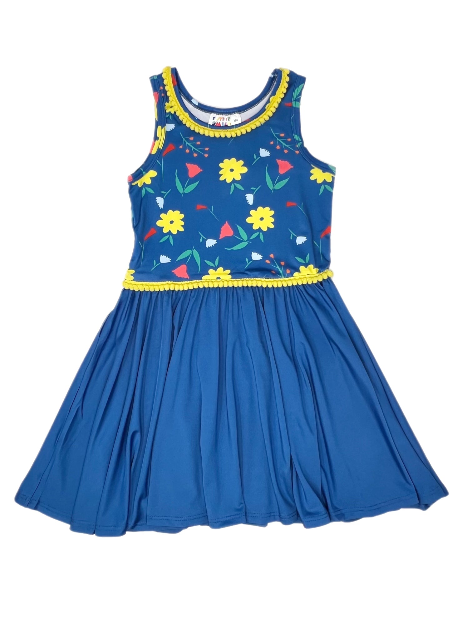 Whimsical Blue Tank Dress DotDotSmile