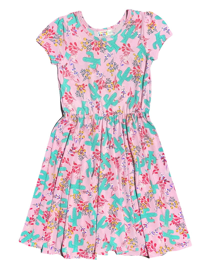 Prickly Pink Fiesta Cap Dress 🌵🌺