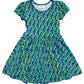 Emerald Prism Cap Dress