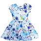 Watercolor Ocean Petals Cap Dress