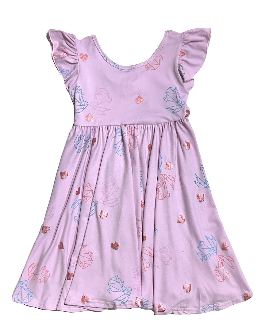 Origami Bunny Love Empire Dress 🐇💖✨