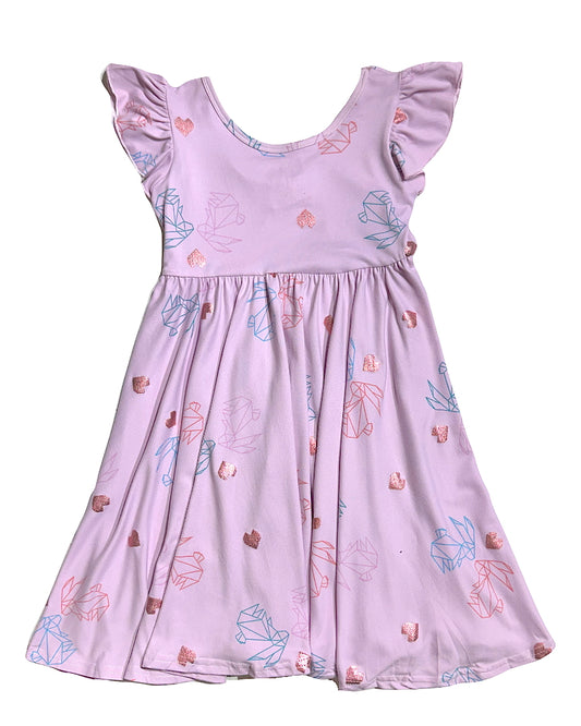 Origami Bunny Love Empire Dress 🐇💖✨