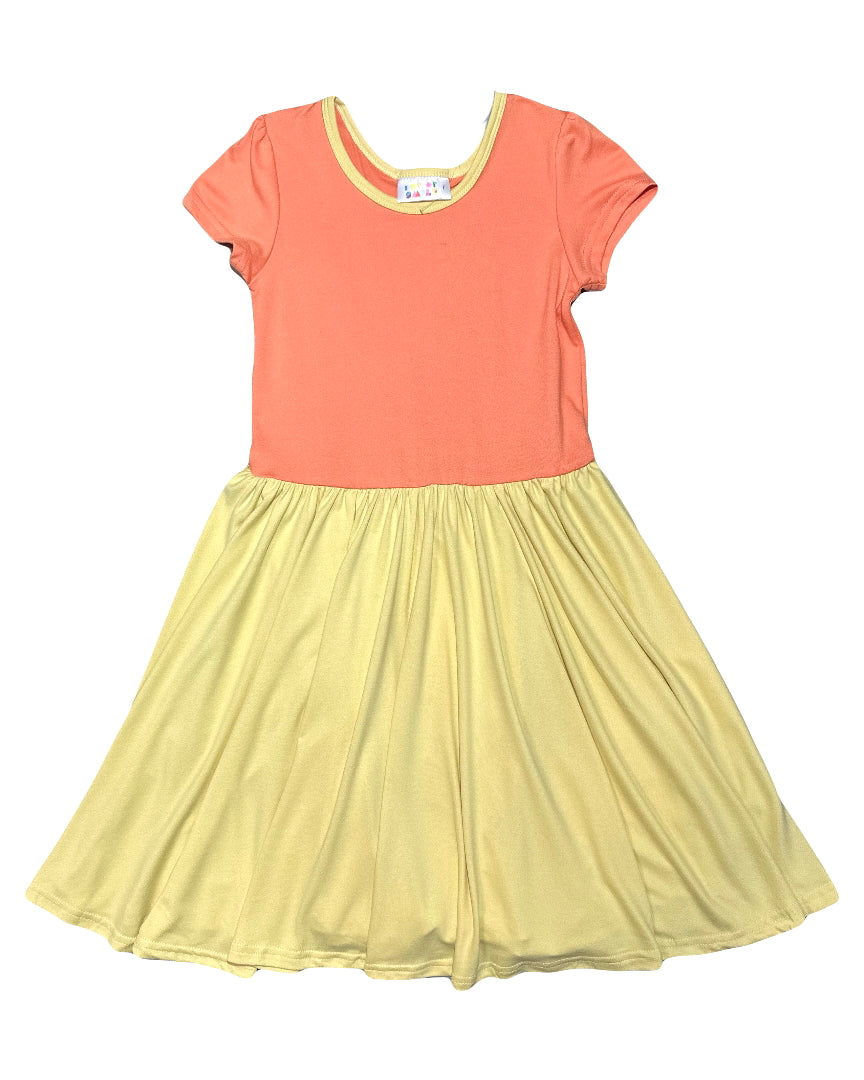 Peachy Sunshine Cap Dress