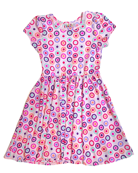 Playful Pink Polka Power Cap Dress