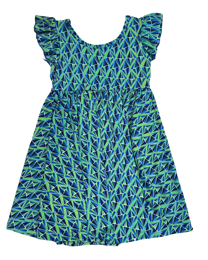 Emerald Prism Empire Dress 💚🔷✨