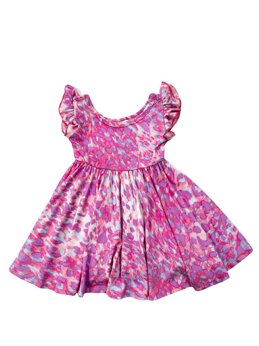 Pretty Pink Cheetah Empire Dress