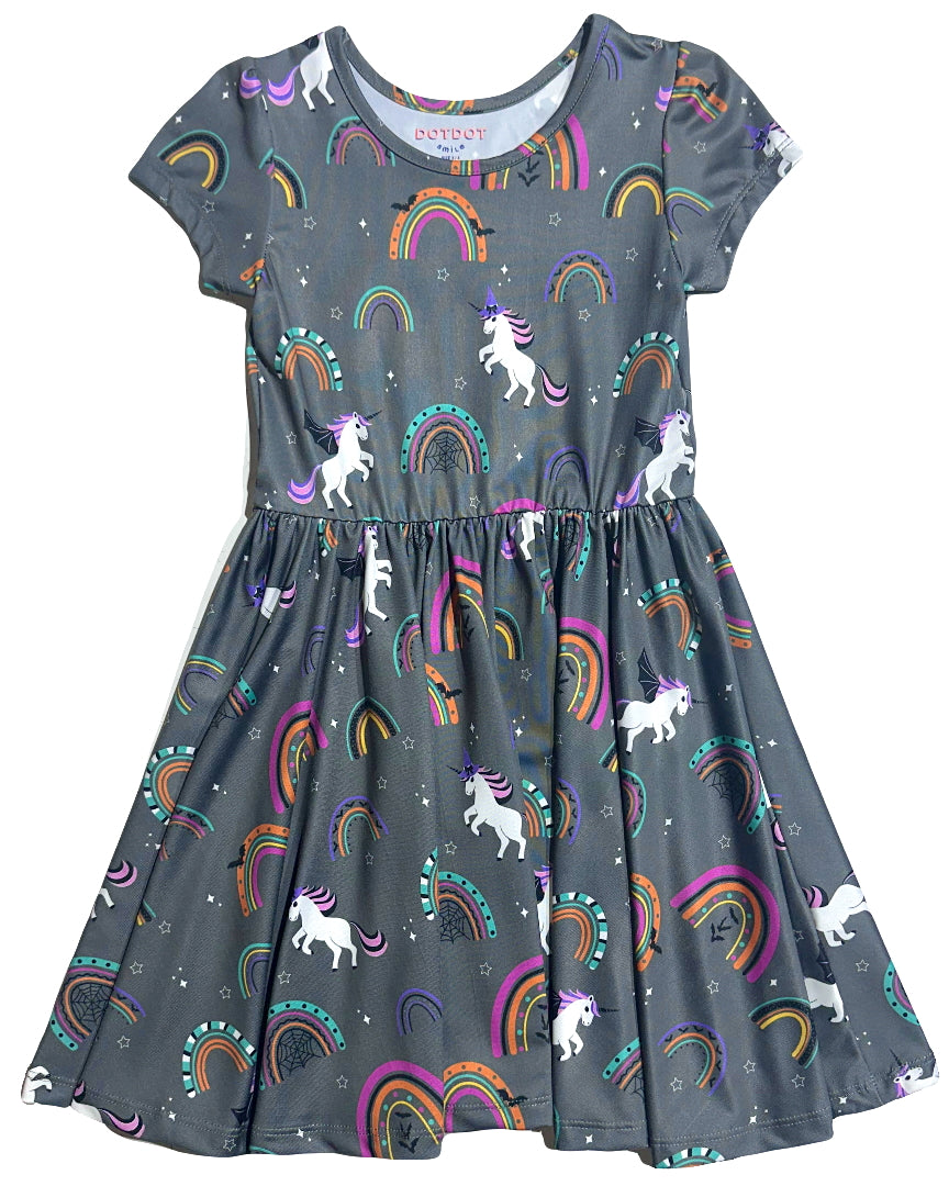 Twilight Rainbow Unicorn Cap Dress 🌈🌒🦄