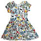 Floral Fawn Cap Dress