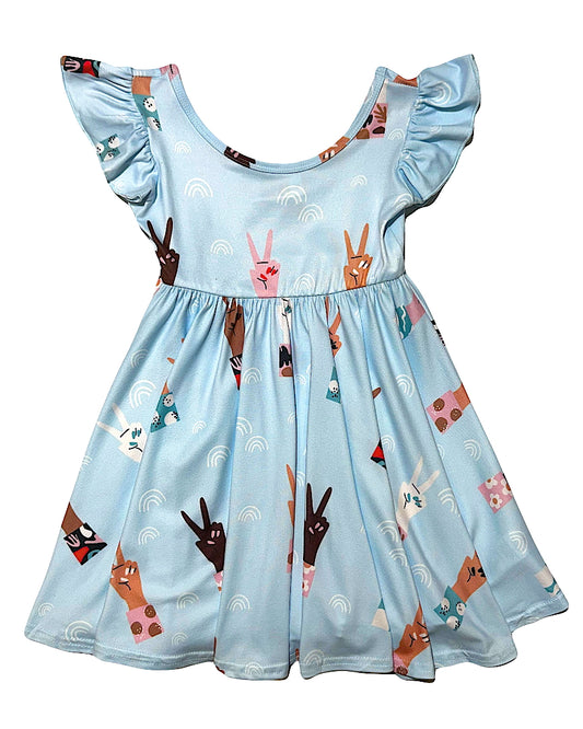 Peace & Play Empire Dress ✌️💙