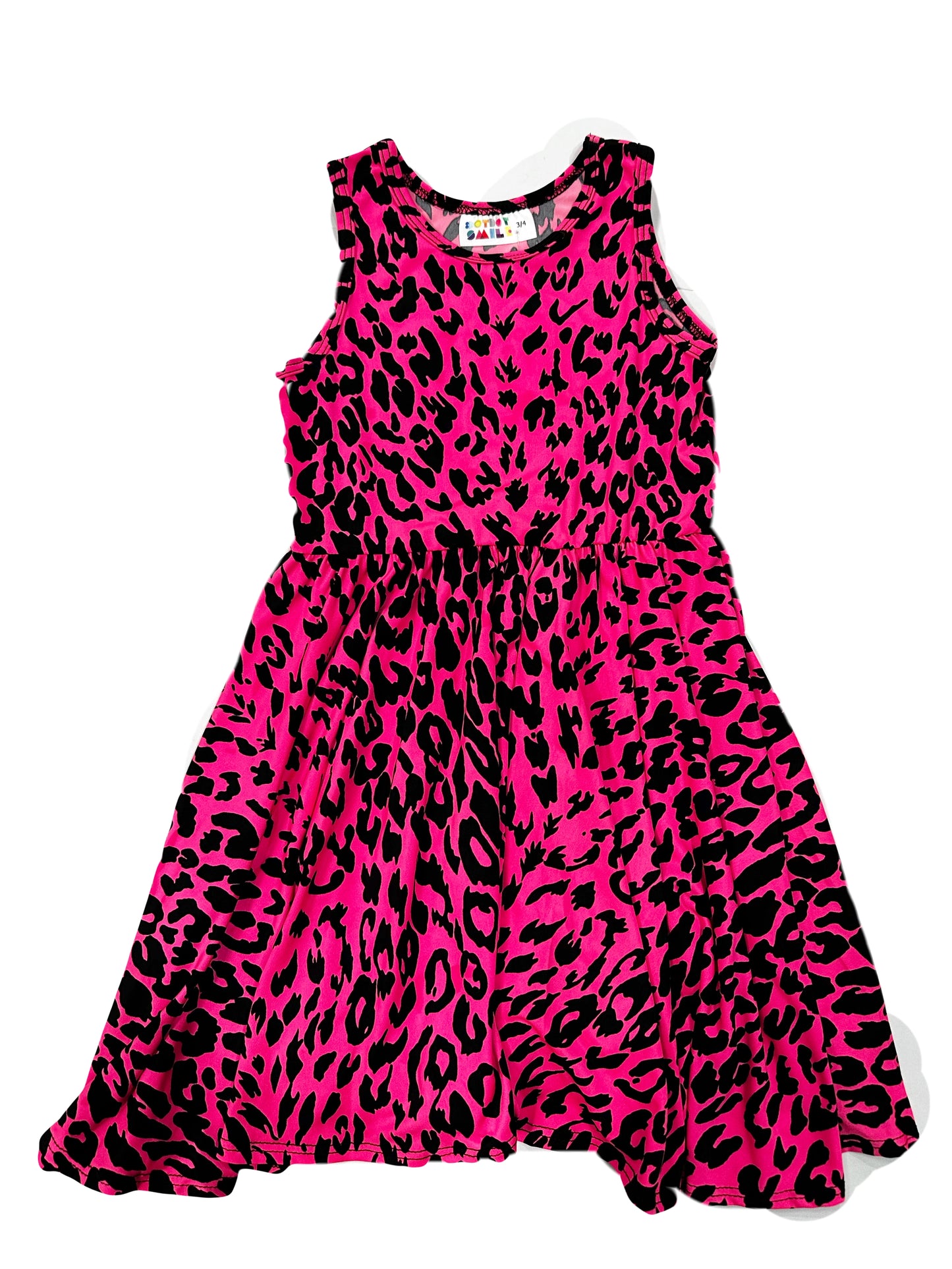 HOT PINK Cheetah Tank Dress