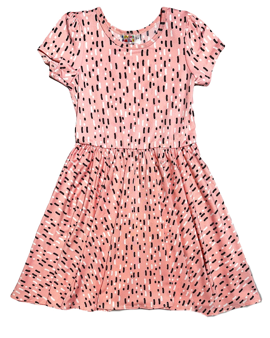 Blush Confetti Cap Dress