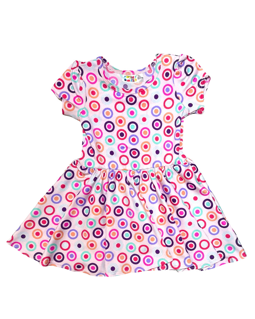 Playful Pink Polka Power Cap Dress