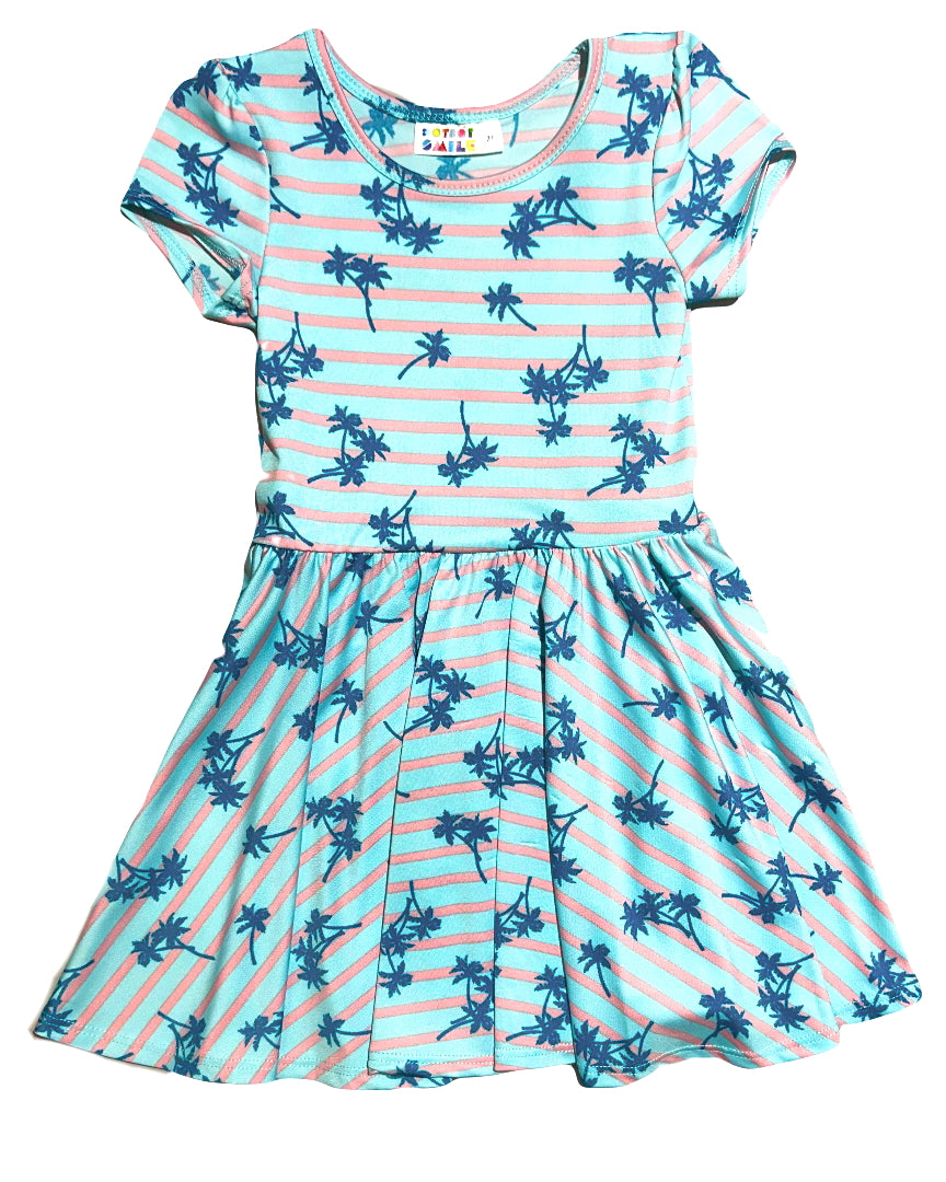 Seaside Palms Cap Dress