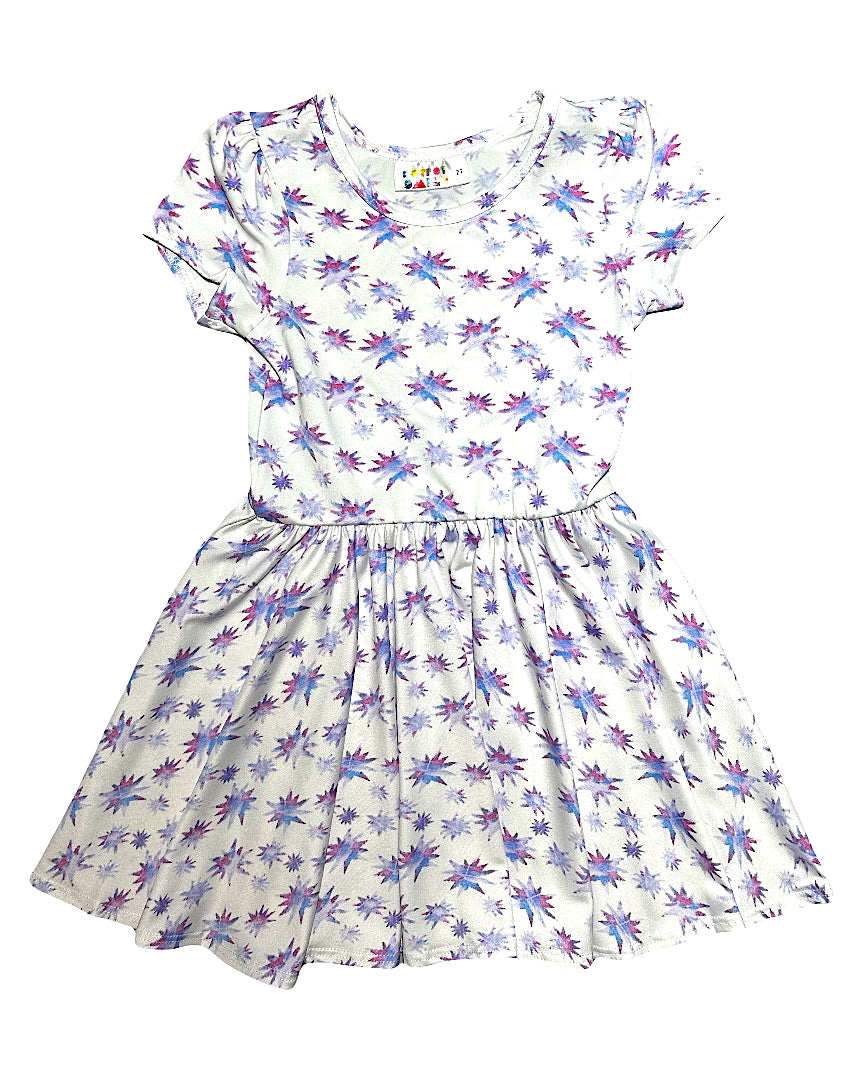 Starlit Lilacs Cap Dress