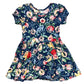 Sapphire Garden Cap Dress