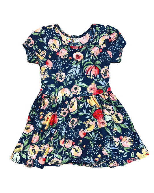 Sapphire Garden Cap Dress