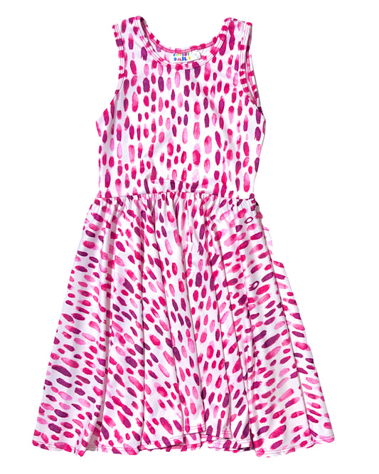 Pink Splash Tank Dress